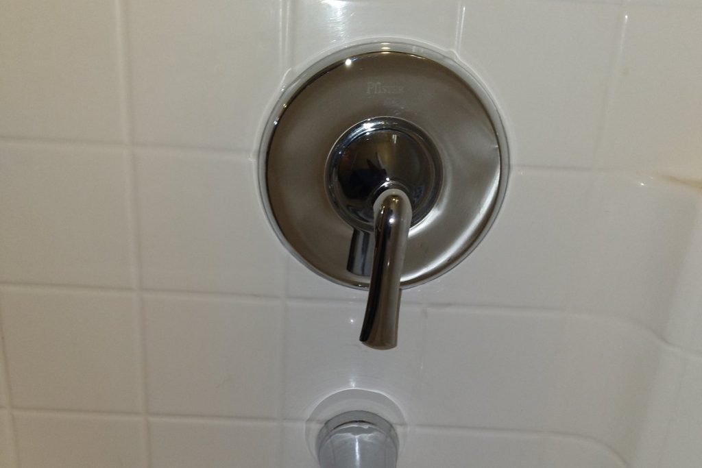 New shower valve and tub spout installed