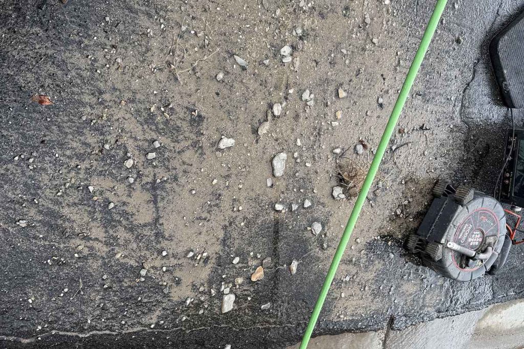 Jetting line run out to the street cleanout