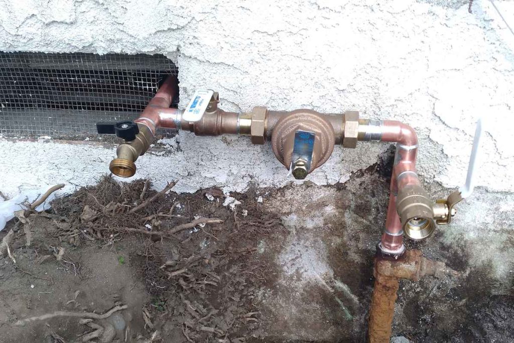 Water service and regulator rebuilt at the foundation
